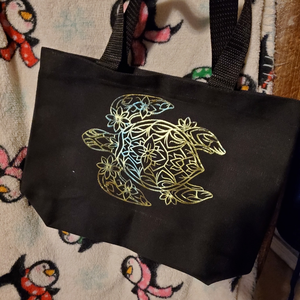 Turtle mandala tote